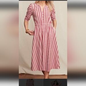 Matilda Jane Red and White Smocked A-Line Dress